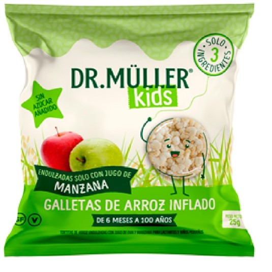 Dr Muller Kids Galletas Sabor Jugo Manzana 25 Gr.