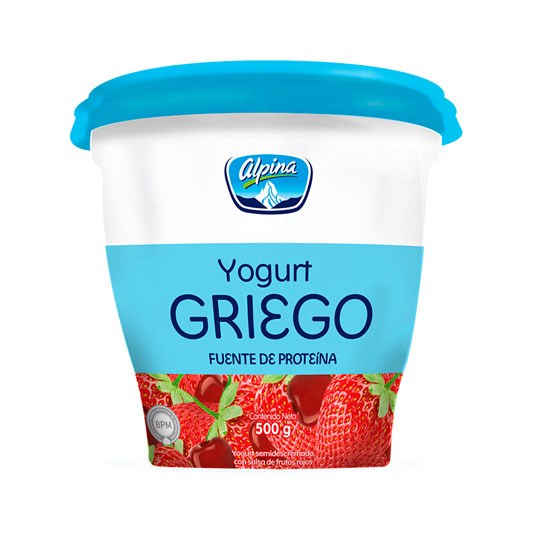 Alpina Yogurt Griego Frutos Rojos 500 Gr