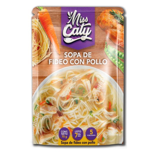 Sopa De Pollo Con Fideos Miss Caty 60 Gr