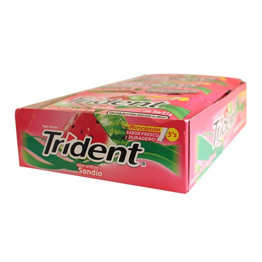 Trident Chicle Sin Azucar Sandia 18Un 153 Gr