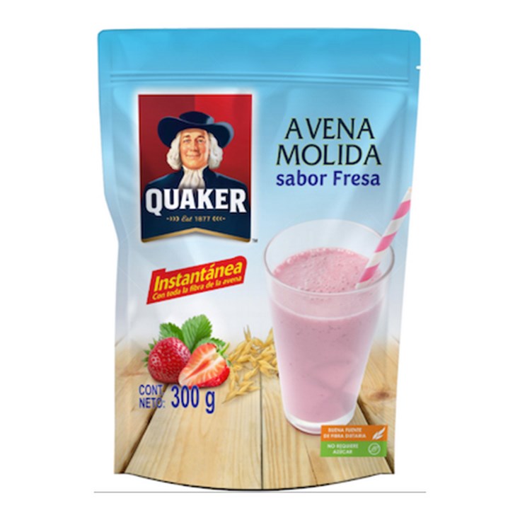 Avena Molida Sabor Fresa Quaker 300 Gr 