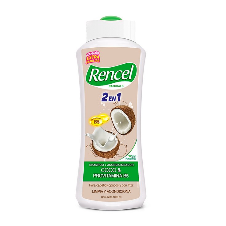 Rencel Naturals Shampoo 2 En 1 1000 Ml