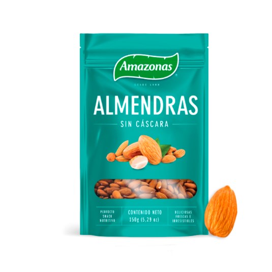 Almendras Sin Cáscara Funda Amazonas 150 Gr