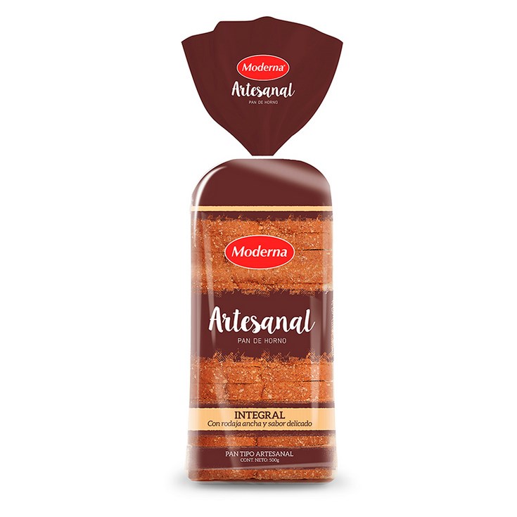 Pan Artesanal Integral Moderna 500 Gr.