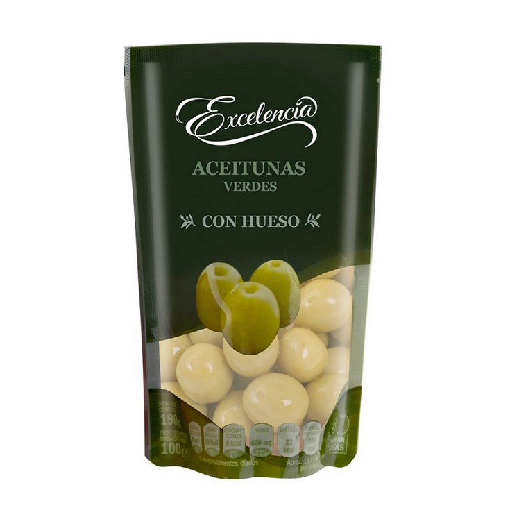 Aceitunas Verde Con Hueso Doypack Excelencia