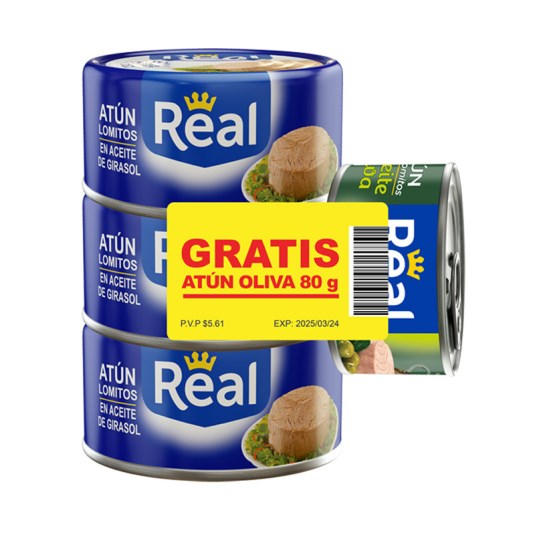 Tripack Atún Aceite Real 180Gr A/F + Atun Oli