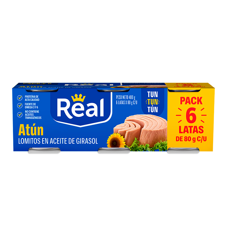 Sixpack Atún Aceite Real 80Gr A/F