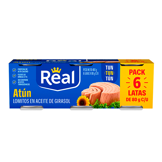 Sixpack Atún Aceite Real 80Gr A/F