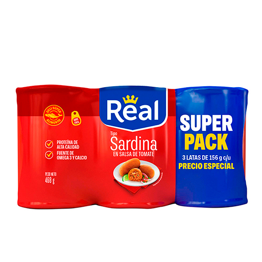 Tripack Sardina Tomate Real 156 Gr A/F