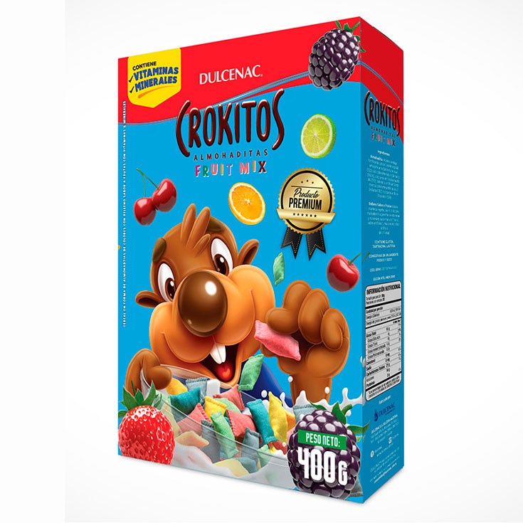 Cereales Almohadas Fruit Mix Crokitos 400 Gr