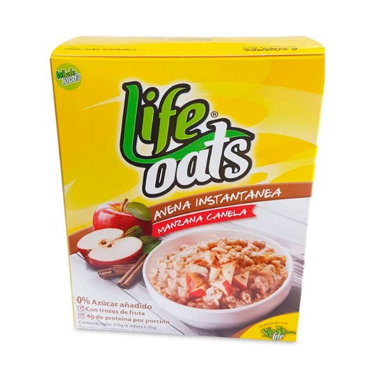 Avena Instantanea Manzana Canela Life Oats 17