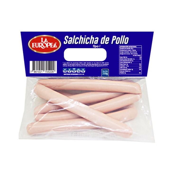 Salchicha De Pollo La Europea 350 Gr