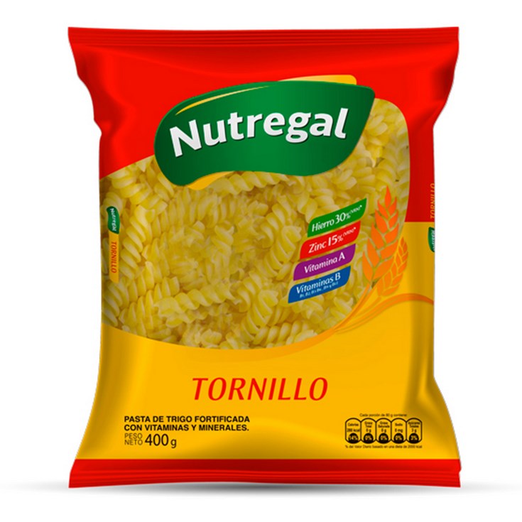 Fideo Tornillo Nutregal 400 Gr