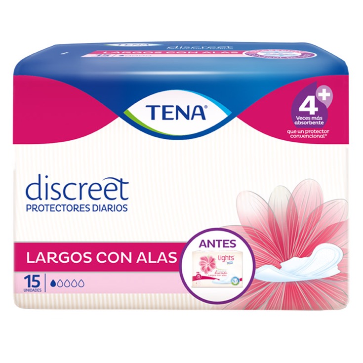 Protector Discreet Largo Alas Tena 15 Un