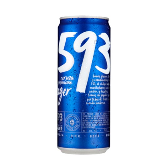 593 Cerveza Premiun Lager Lata 330 Ml