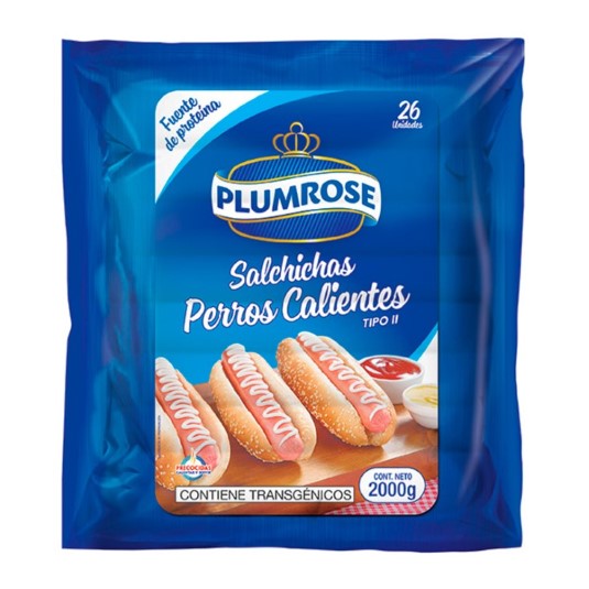 Plumrose Salchicha Perro Caliente 2Kg.