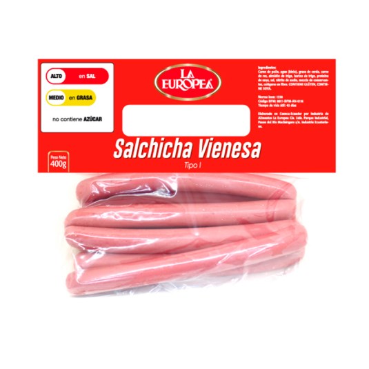 Salchicha Vienesa La Europea 400 Gr