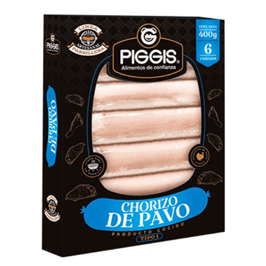 Chorizo Artesanal De Pavo Piggis 400 Gr