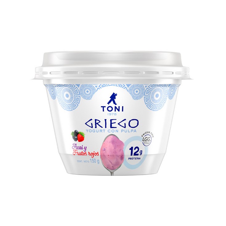 Yogurt Griego Acai Frutos Rojos Toni 150 Gr