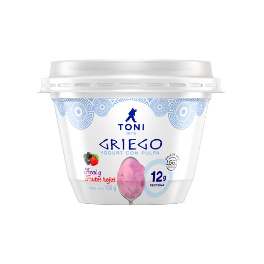 Yogurt Griego Acai Frutos Rojos Toni 150 Gr
