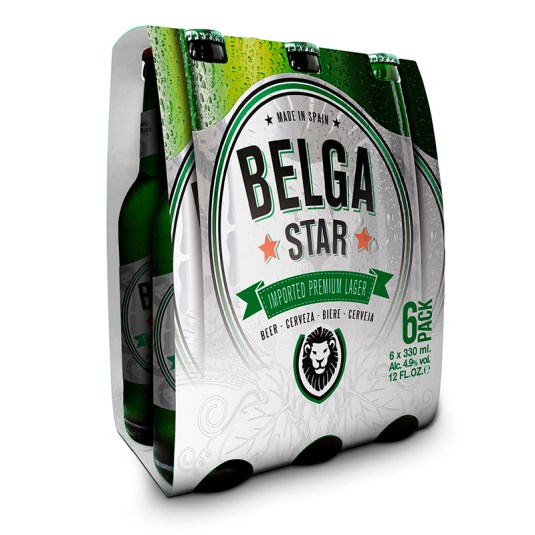 Belga Star Cerveza Sixpack Botella 330 Ml.