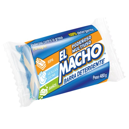 Barra Detergente Azul El Macho 480 Gr
