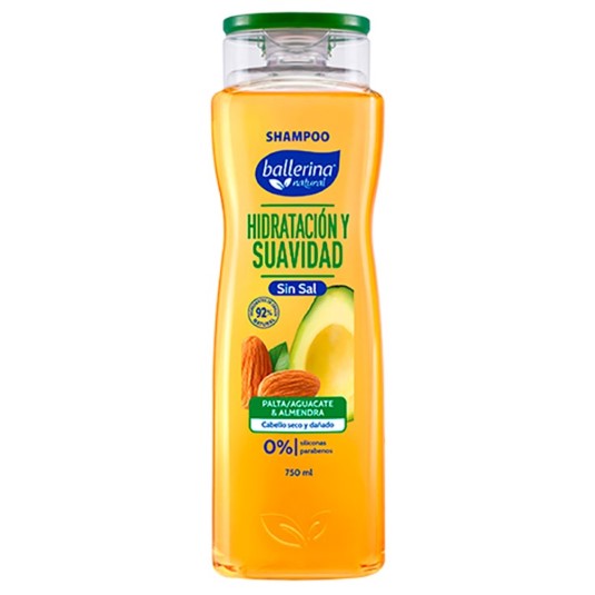 Ballerina Shampoo Sin Sal Palta Almendra 750 Ml