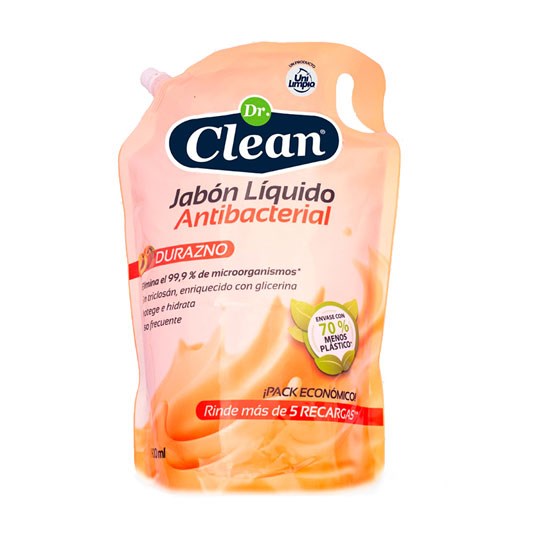 Dr. Clean Doypack Jabon Durazno 1.9 Lt