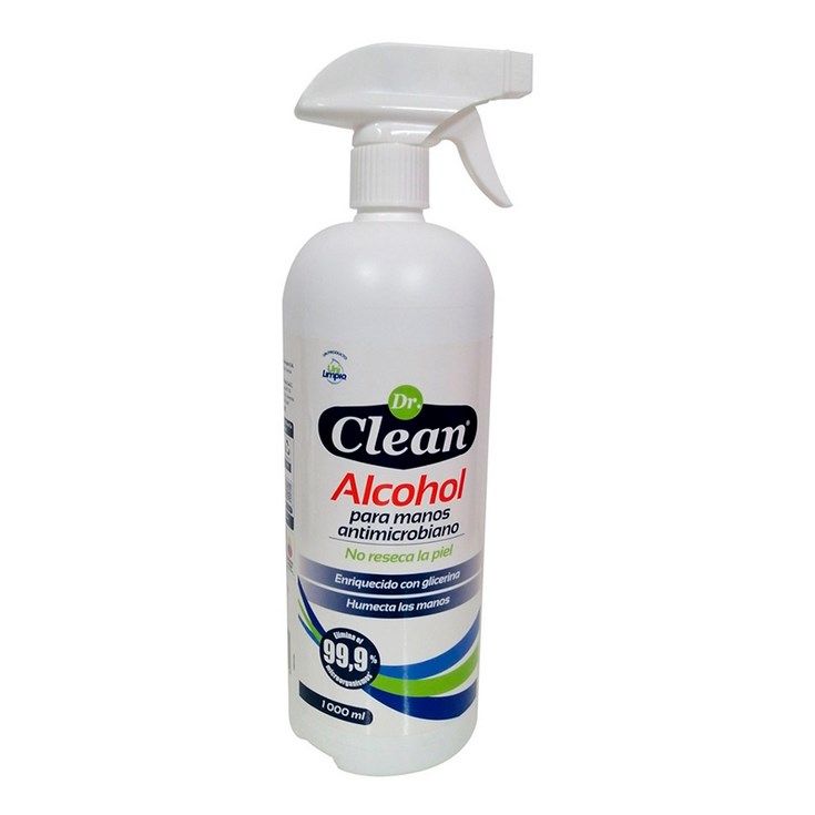 Dr. Clean Alcohol Para Manos Spray Al 69.9 1 Lt