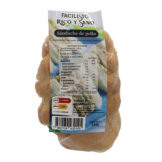 F&F Facilisto Sanduche De Pollo