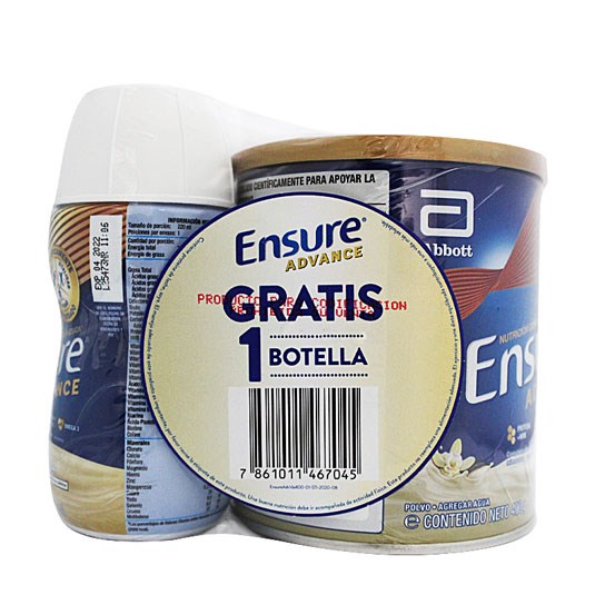 Ensure Advance 400Gr + Botella 200Ml Gratis