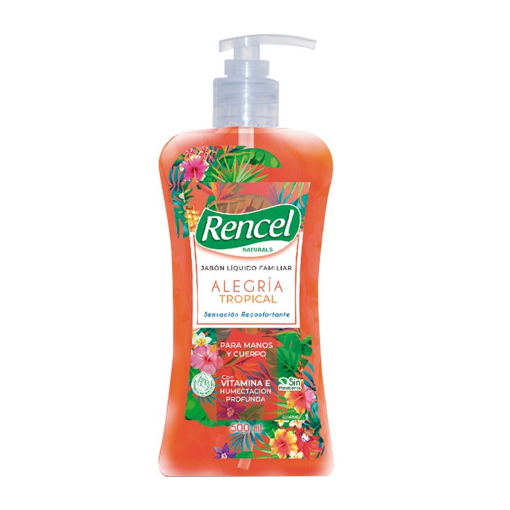 Rencel Jabón Líquido Alegría Tropical X 500Ml