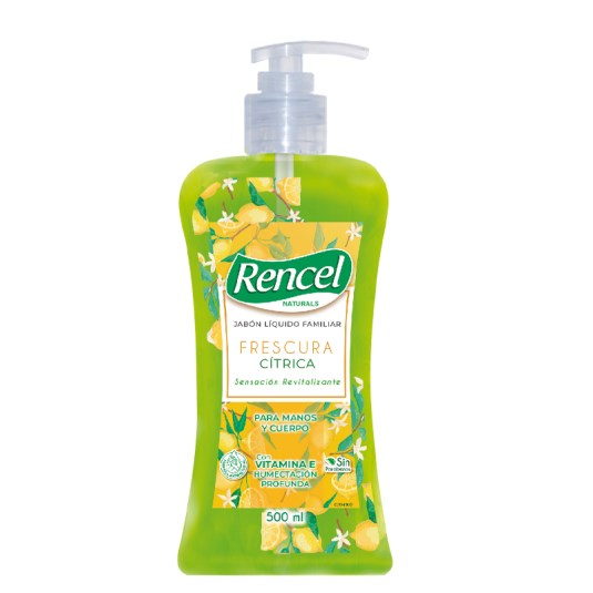 Rencel Jabón Líquido Frescura Cítrica X 500Ml