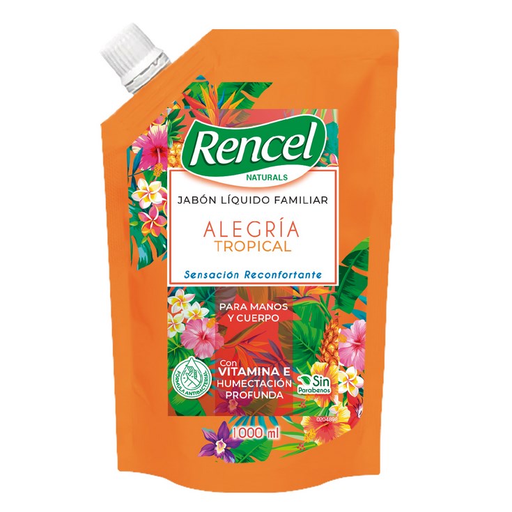 Rencel Jabón Liquido Alegría Tropical X 1000Ml