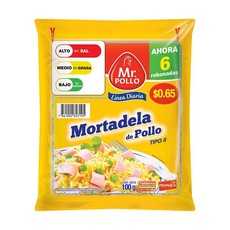 Mortadela De Pollo Linea Diaria Mr. Pollo