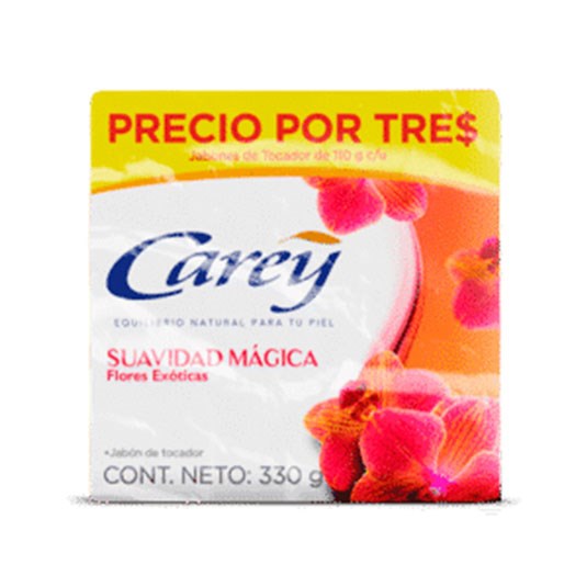 Jabón De Tocador Suavidad Magica Carey 3x330g
