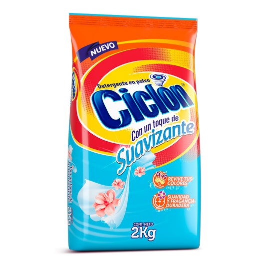 Detergente Con Suavizante Ciclon 2Kg.