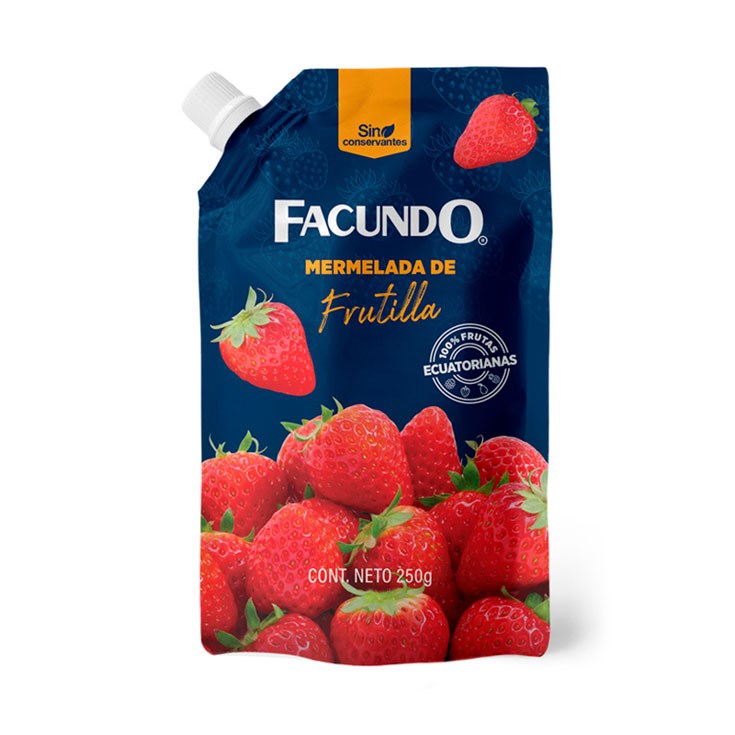 Mermelada De Frutilla Doypack Facundo 250 Gr