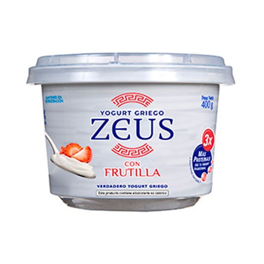 Yogurt Griego Frutilla Zeus 400 Gr.
