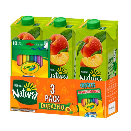 Natura Tripack Durazno 1 Lt