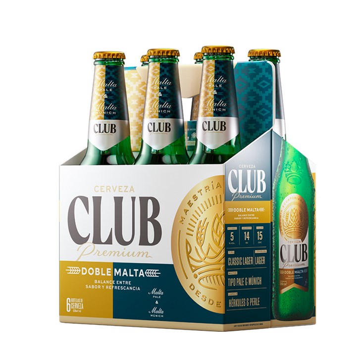 Club Cerveza Doble Malta Twist Off X 6 Undida