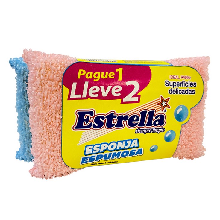 Super Esponja Espumosa Estrella Pague 1 Lleve