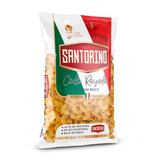 Codo Rayado Pasta Santorino 400 Gr