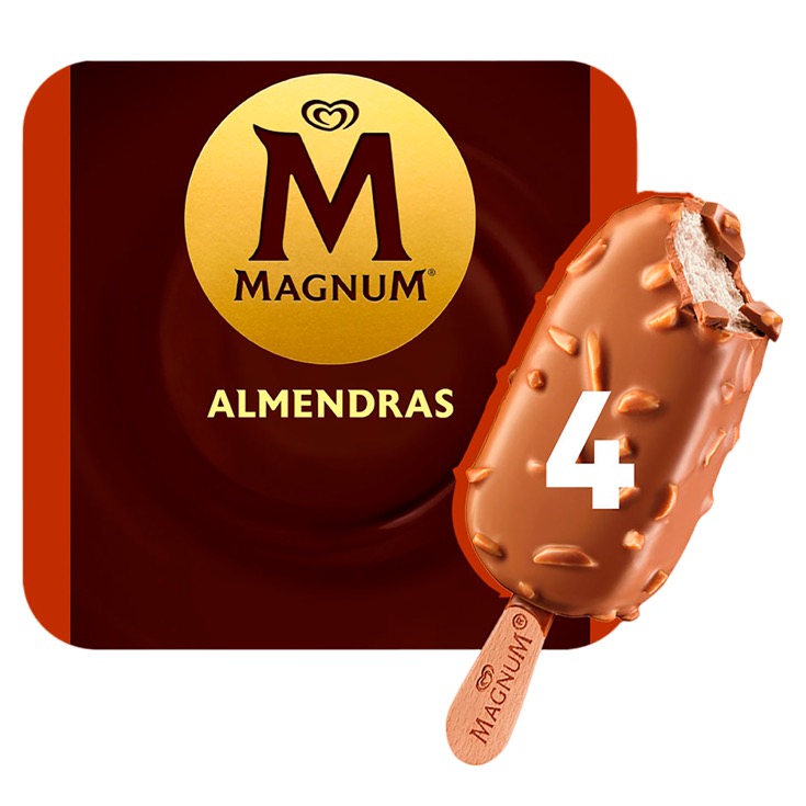 Fourpack Helado Magnum Almendras Pingüino 360