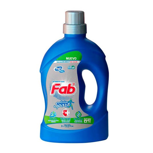 Fab 3 Detergente Liquido Active Sport 3Lt.