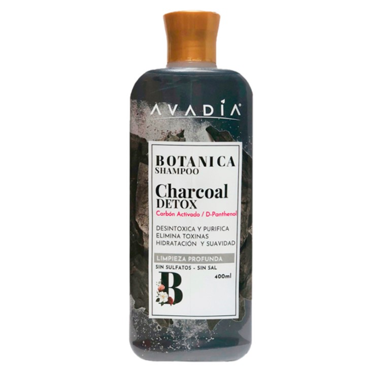Avadia Shampoo Charcoal Detox Carbón Act. 400 Ml.