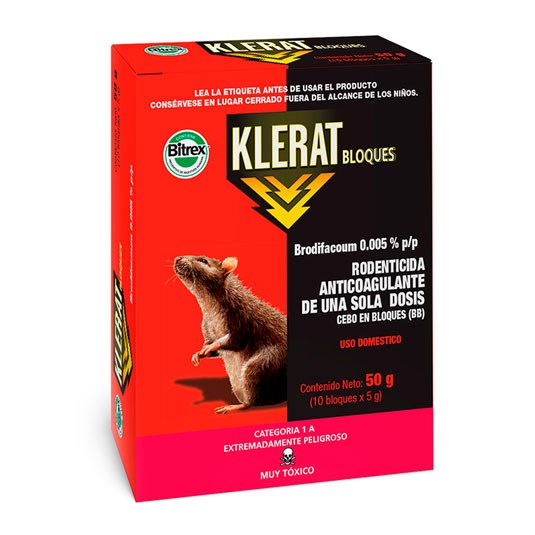 Cebo En Bloque Klerat 50Gr.