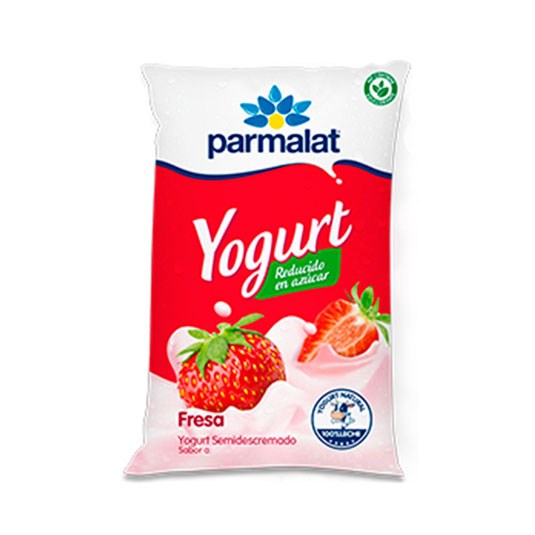 Yogurt Bebible Sabor FresaParmalat Funda de 900 Ml