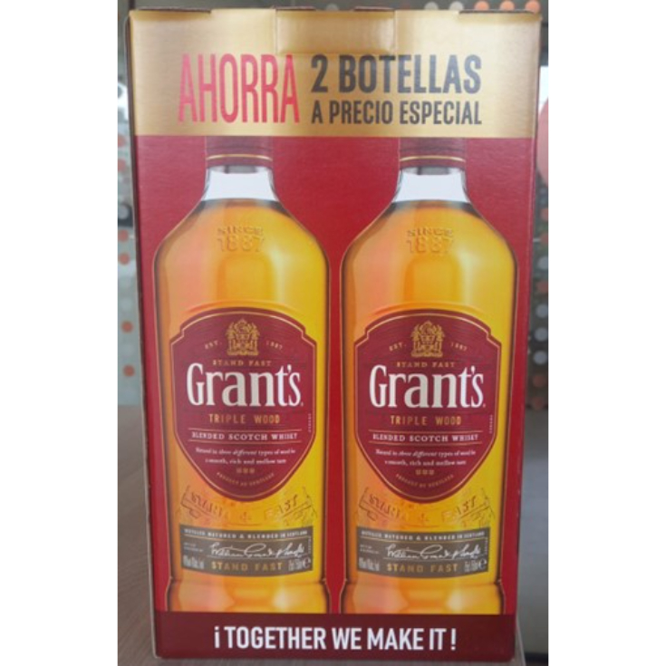 Twopack Blended Scotch Whisky Grants 750ML C/U