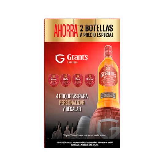 Grant´S Twopack Blended Scotch Whisky 750 Ml. Prec